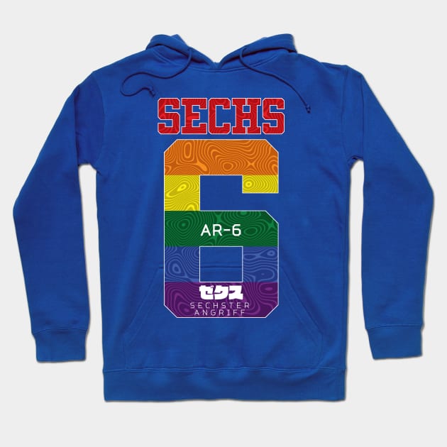 Sechs Pride Hoodie by Krobilad